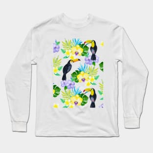 Watercolour Toucan Birds Long Sleeve T-Shirt